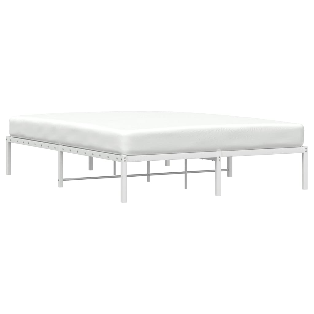 Vidaxl bedframe metaal wit 150x200 cm