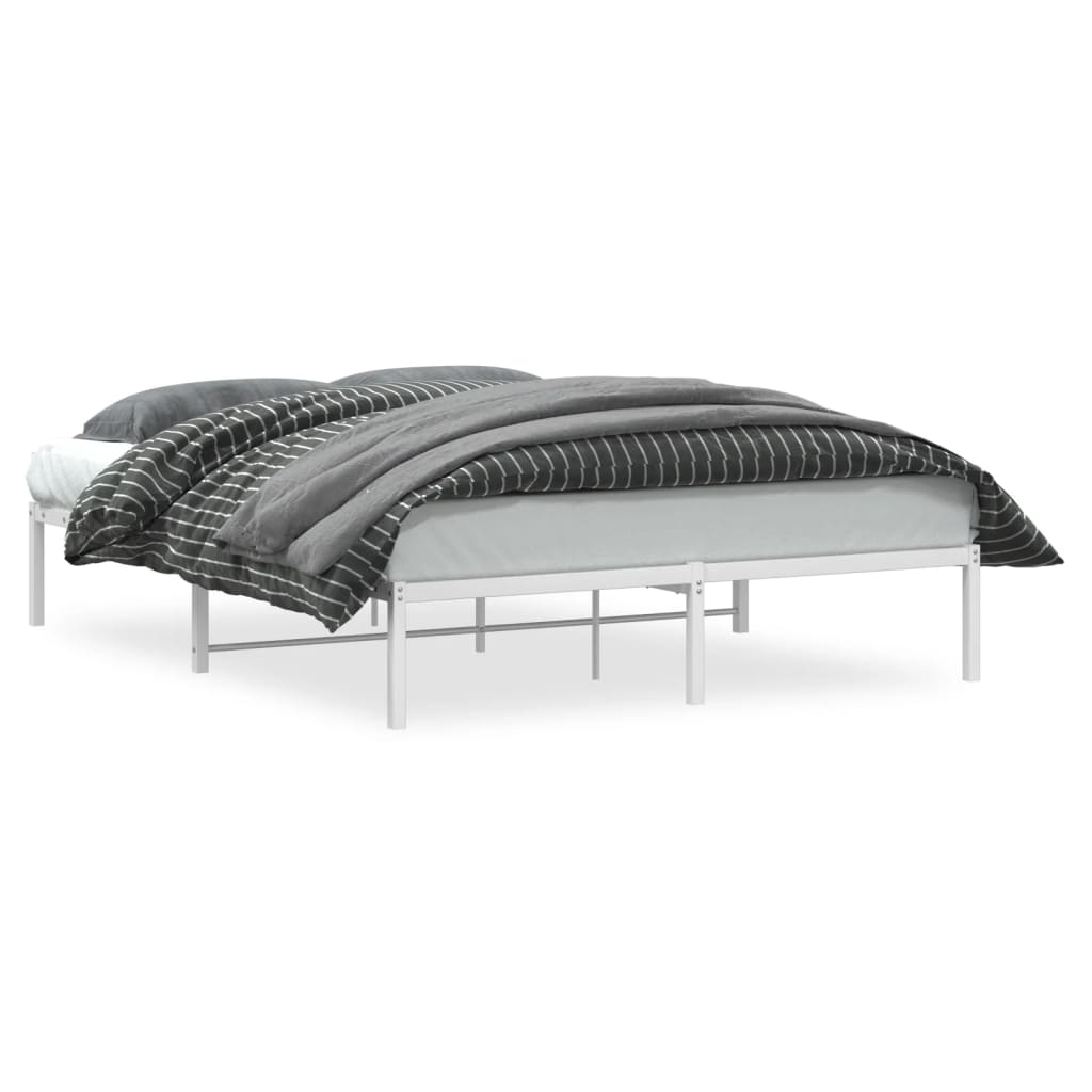 Vidaxl bedframe metaal wit 160x200 cm