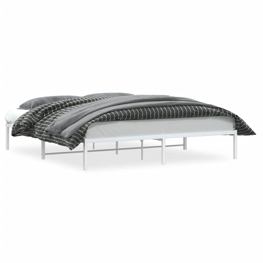 Vidaxl bedframe metaal wit 180x200 cm