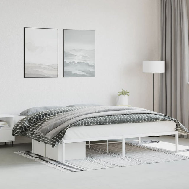 Vidaxl bedframe metaal wit 200x200 cm