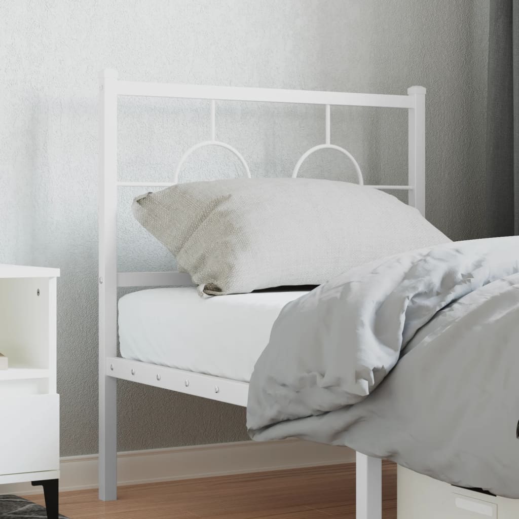 Vidaxl vervangend hoofdbord 75 cm metaal wit