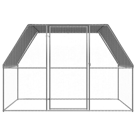 Klatka dla kurczaków VidaXL 3x2x2 m, stal ocynkowana, srebrno-szara