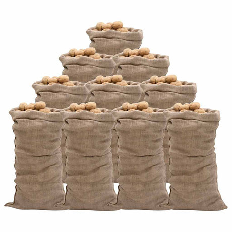 Vidaxl Jute Torby 10 sztuk 220 g m² 65x135 cm 100% juty