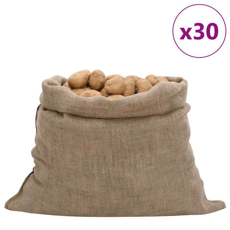 Worki jutowe VidaXL 30 sztuk 220 g m² 100x110 cm 100% juta