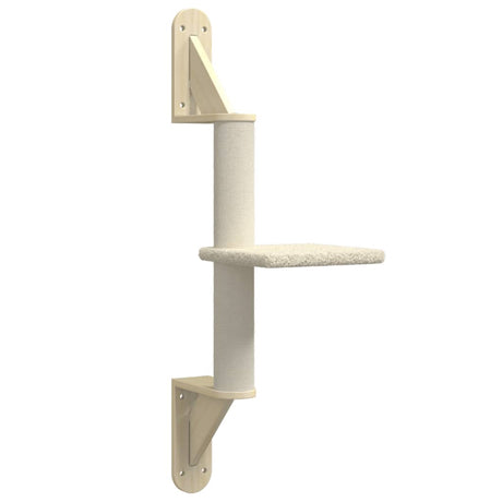 Wiszący mebel dla kota Vidaxl z drapakiem 85,5 cm w kolorze kremowym