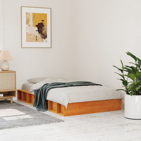 Vidaxl bedframe zonder matras massief grenenhout wasbruin 100x200 cm