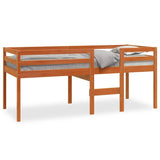 Vidaxl hoogslaper massief grenenhout wasbruin 75x190 cm