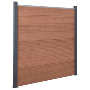VidaXL Zestaw paneli ogrodzeniowych 180x186 cm HKC brązowy