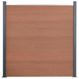 VidaXL Zestaw paneli ogrodzeniowych 180x186 cm HKC brązowy