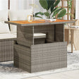 Vidaxl tuintafel 100x55x73 cm poly rattan en acaciahout grijs