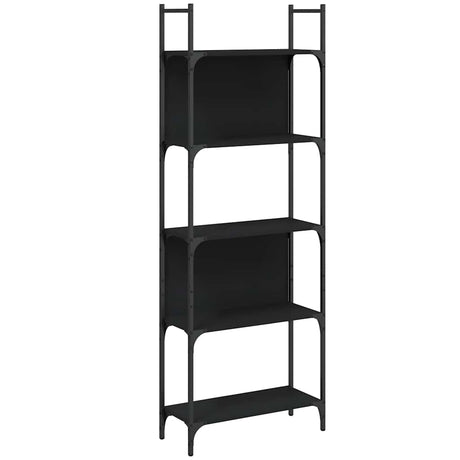 Vidaxl boekenkast 5-laags 60,5x24x166,5 cm bewerkt hout zwart
