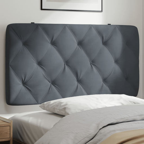 Vidaxl hoofdbordkussen donkergrijs 100 cm fluweel