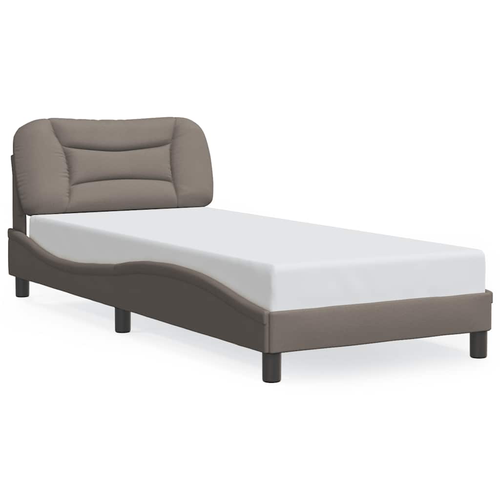 Vidaxl bedframe zonder matras hvar 90x190 cm stof taupe
