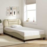 Vidaxl bedframe zonder matras hvar 100x200 cm stof crèmekleurig