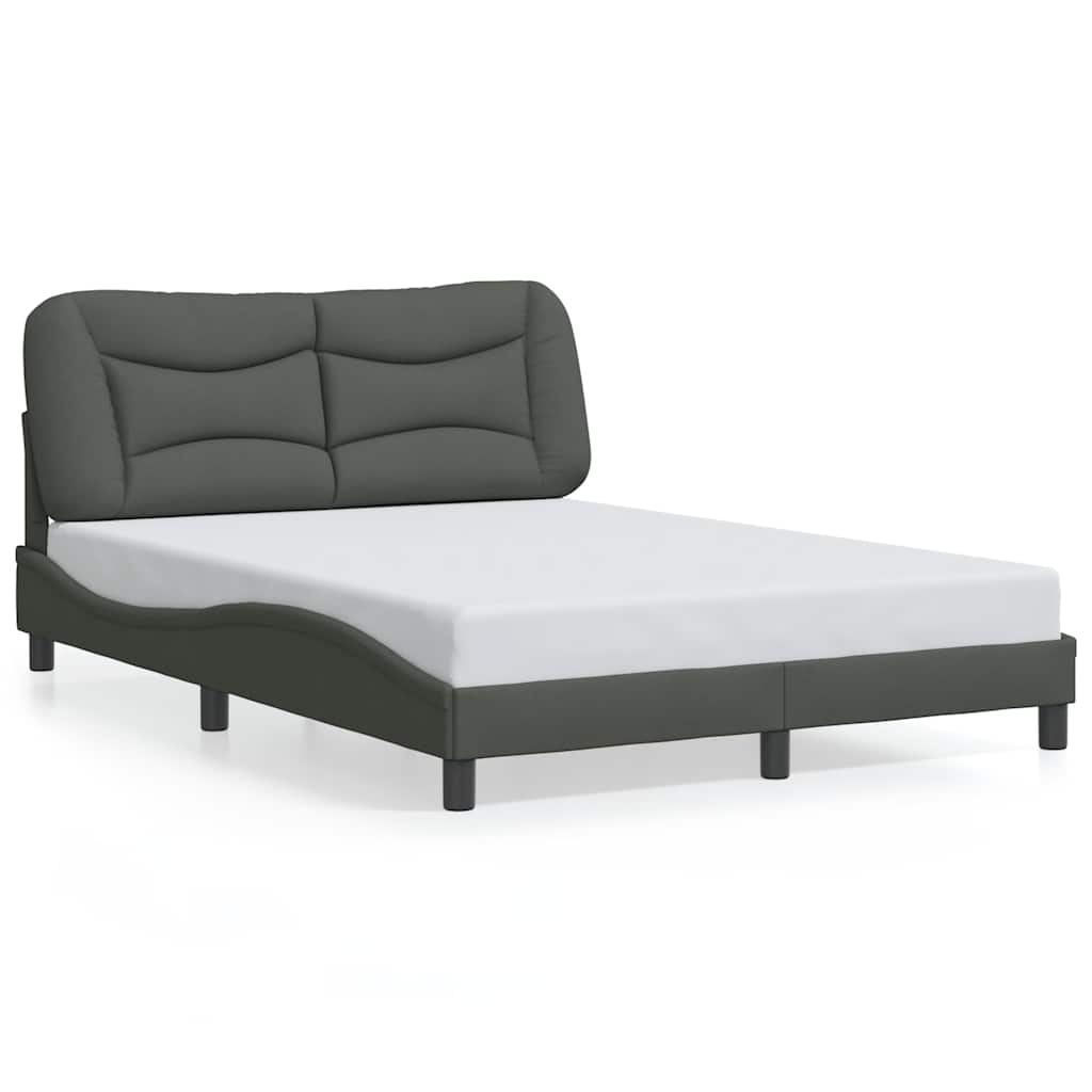 Vidaxl bedframe zonder matras hvar stof donkergrijs 140x200 cm