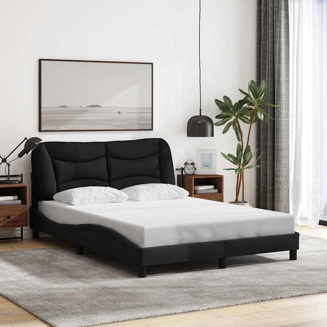 Vidaxl bedframe zonder matras hvar stof zwart 140x200 cm