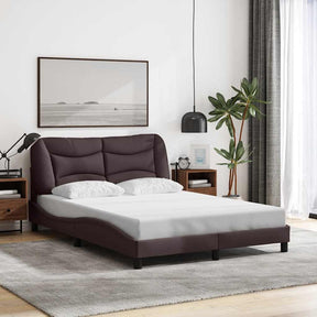 Vidaxl bedframe zonder matras hvar stof donkerbruin 140x200 cm