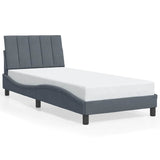 Vidaxl bedframe zonder matras hanko 80x200 cm fluweel donkergrijs
