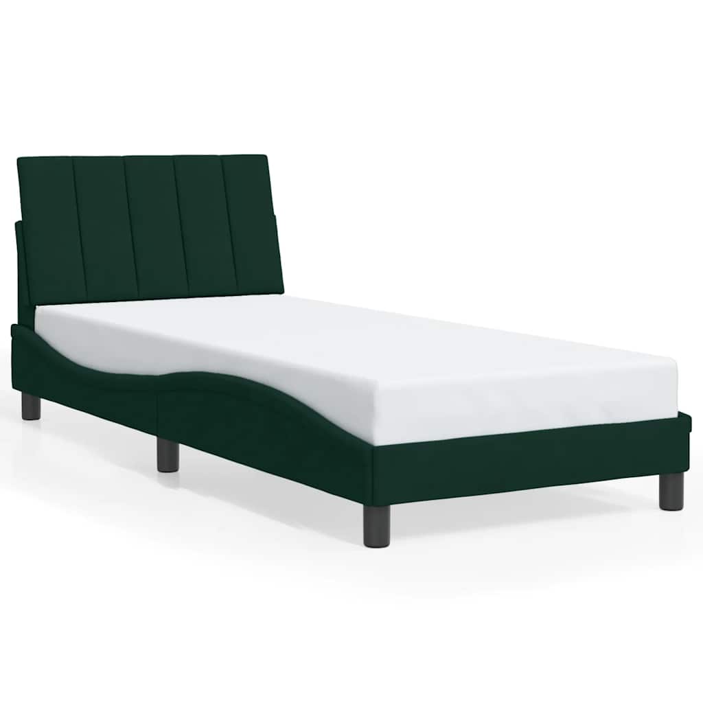 Vidaxl bedframe zonder matras hanko 80x200 cm fluweel donkergroen