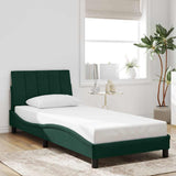 Vidaxl bedframe zonder matras hanko 80x200 cm fluweel donkergroen