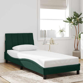 Vidaxl bedframe zonder matras hanko 80x200 cm fluweel donkergroen