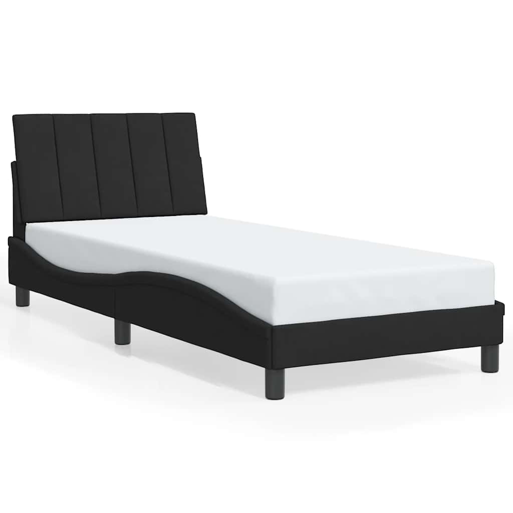 Vidaxl bedframe zonder matras hanko fluweel zwart 90x190 cm