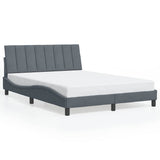 Vidaxl bedframe zonder matras hanko 120x200 cm fluweel donkergrijs