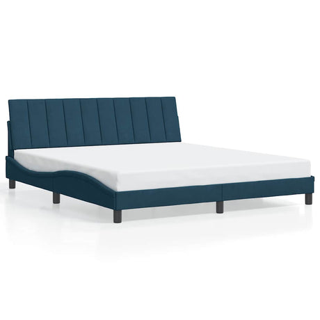 Vidaxl bedframe zonder matras hanko fluweel blauw 180x200 cm