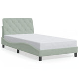 Vidaxl bedframe zonder matras 100x200 cm fluweel lichtgrijs