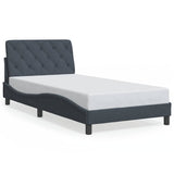 Vidaxl bedframe zonder matras 100x200 cm fluweel donkergrijs