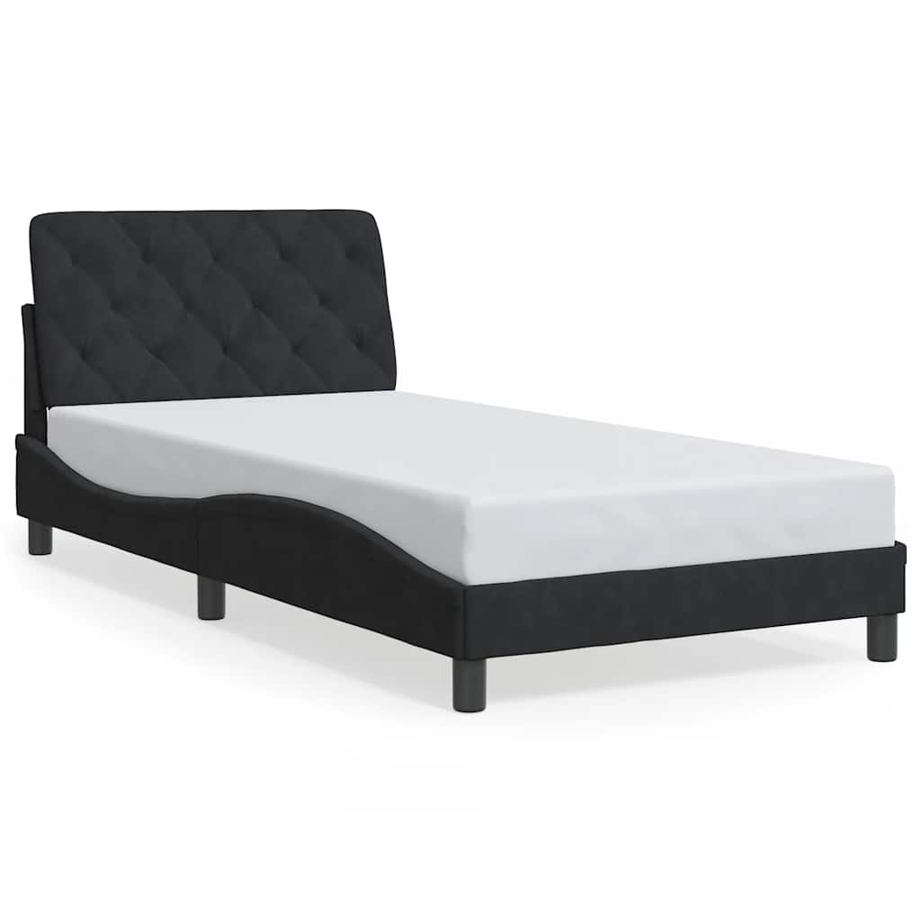 Vidaxl bedframe zonder matras 100x200 cm fluweel zwart