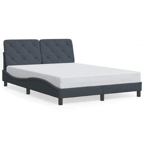 Vidaxl bedframe zonder matras 120x200 cm fluweel donkergrijs
