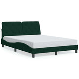 Vidaxl bedframe zonder matras 120x200 cm fluweel donkergroen