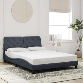 Vidaxl bedframe zonder matras 140x200 cm fluweel donkergrijs