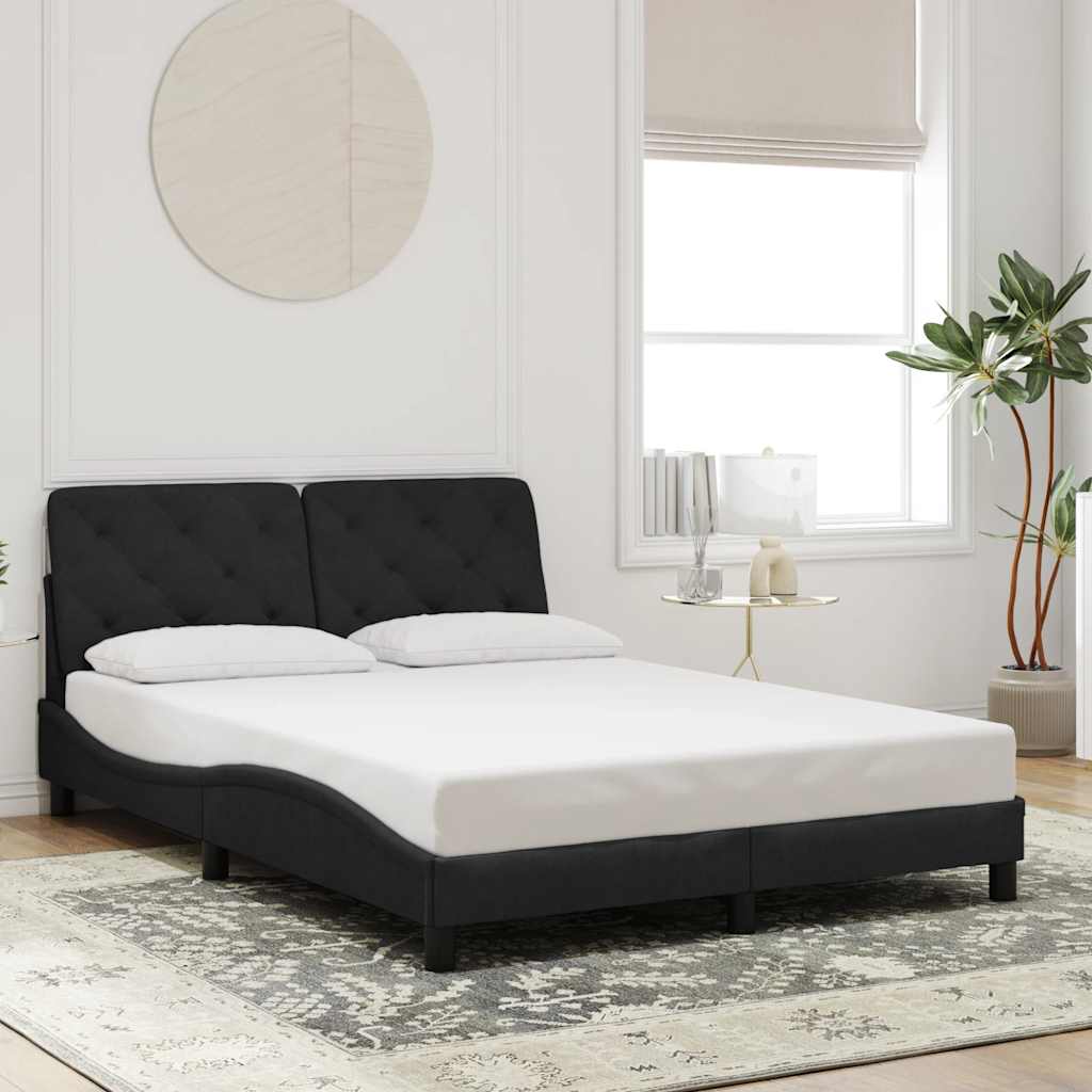 Vidaxl bedframe zonder matras 140x200 cm fluweel zwart