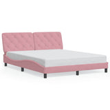 Vidaxl bedframe zonder matras fluweel roze 160x200 cm