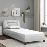 Vidaxl bedframe zonder matras hvar kunstleer wit 80x200 cm