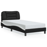 Vidaxl bedframe zonder matras hvar kunstleer zwart en wit 90x200 cm