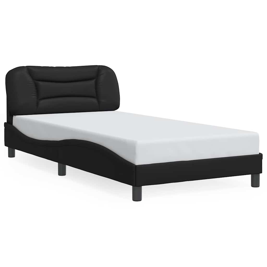 Vidaxl bedframe zonder matras hvar kunstleer zwart 100x200 cm
