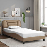 Vidaxl bedframe zonder matras hvar kunstleer cappuccinokleurig 100x200 cm