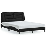 Vidaxl bedframe zonder matras hvar kunstleer zwart en wit 120x200 cm