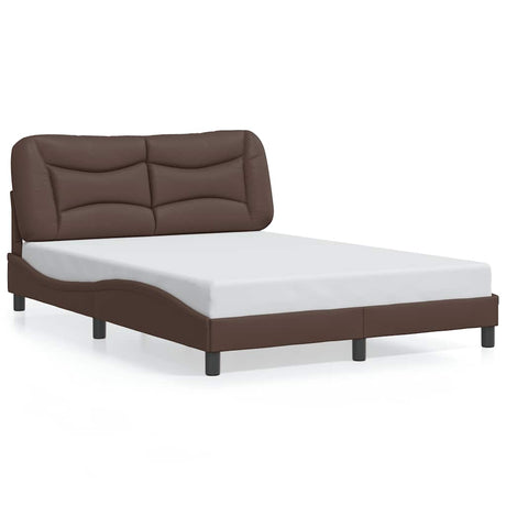 Vidaxl bedframe zonder matras hvar kunstleer bruin 140x190 cm