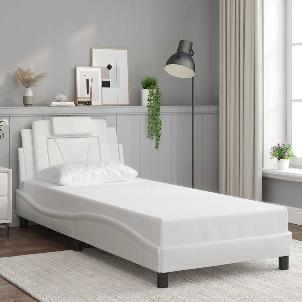 Vidaxl bedframe viana zonder matras kunstleer wit 80x200 cm