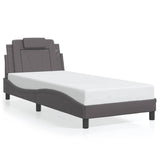 Vidaxl bedframe viana zonder matras kunstleer grijs 90x190 cm