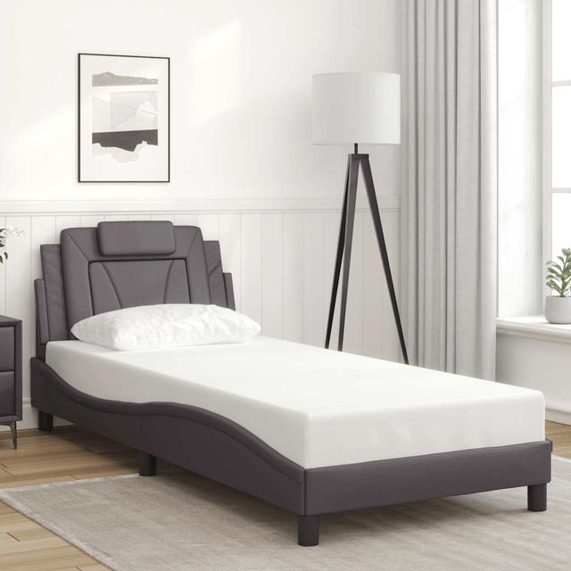 Vidaxl bedframe viana zonder matras kunstleer grijs 90x190 cm
