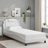Vidaxl bedframe viana zonder matras kunstleer wit 90x200 cm