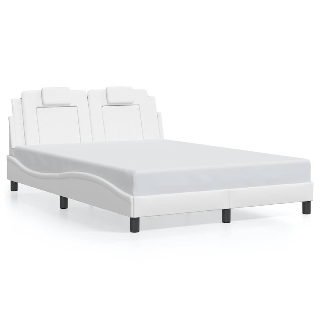 Vidaxl bedframe viana zonder matras kunstleer wit 140x190 cm