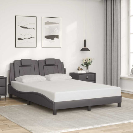 Vidaxl bedframe viana zonder matras kunstleer grijs 140x190 cm