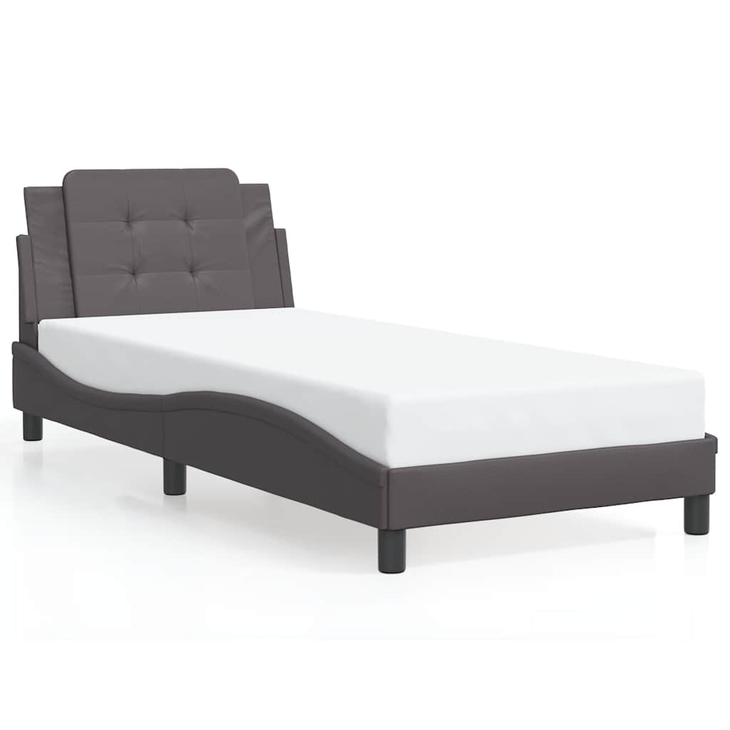 Vidaxl bedframe zonder matras zadar kunstleer grijs 80x200 cm