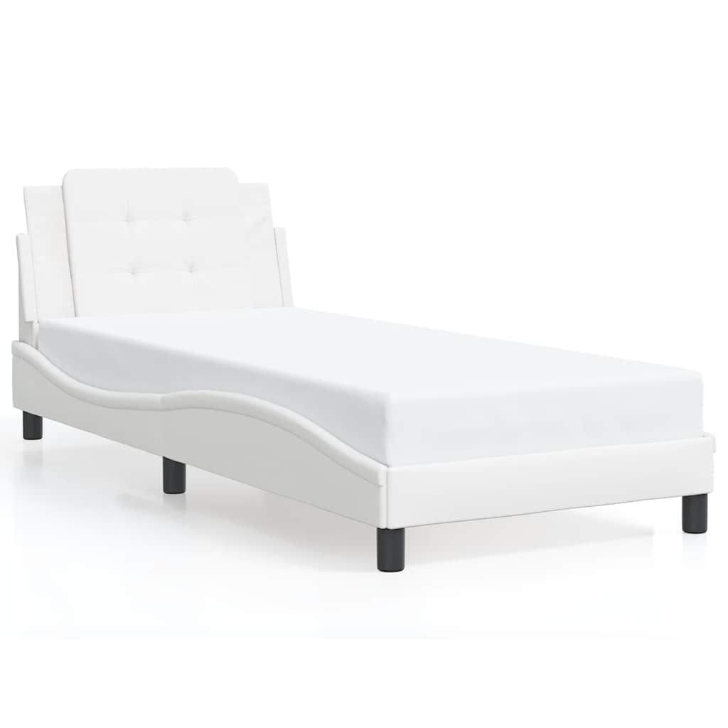 Vidaxl bedframe zonder matras zadar kunstleer wit 90x190 cm